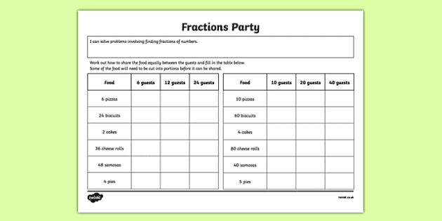 year 3 fractions worksheet primary resource ks2 maths