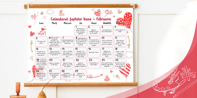 Calendarul faptelor bune: Februarie 2024 – Planșă Galeria de artă