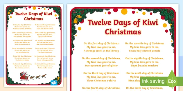 Lyrics of Twas The Night Before Christmas - Twinkl CA