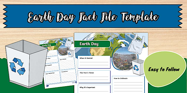 Earth Day Fact File Template