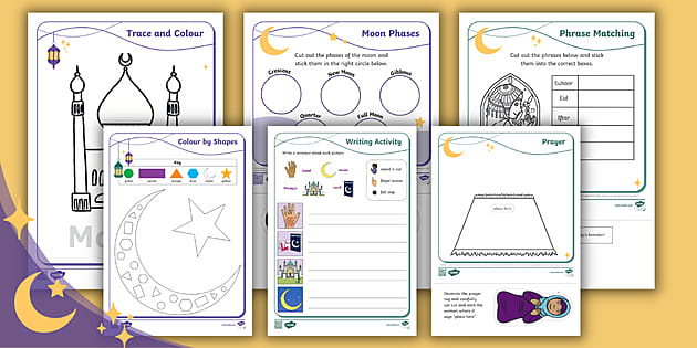 Ramadan Day 1-6: Activity Sheets (teacher made) - Twinkl