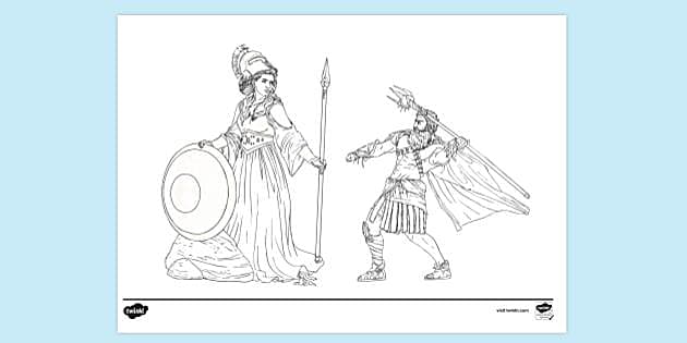 roman gods coloring pages