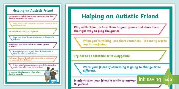 friendship rules poster childminder parents kids behaviour system autism asd 