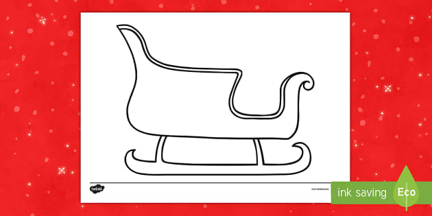  Full Size Template Printable Santa Sleigh Template Prntbl 