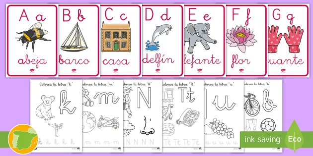 El alfabeto para niños y bebes: Libro del abecedario para aprender inglés  para niños de 3 a 5 años (Spanish Edition)