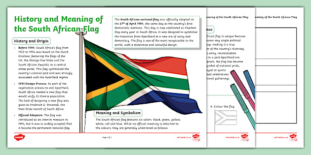The History And Meaning Of The South African Flag The History And Meaning Of The South African Flag