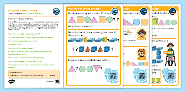 👉 Year 1 Diving into Mastery: Step 5 Patterns with 2D and 3D Shapes ...