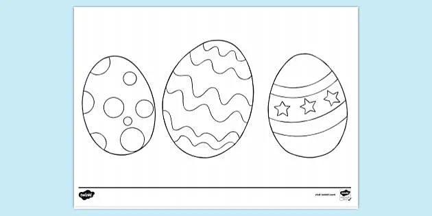 Download Free Printable Easter Eggs Colouring Colouring Sheets