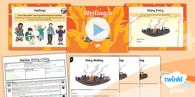 Time Travel: The Great Fire of London: Personal Writing 3 Y1 Lesson Pack