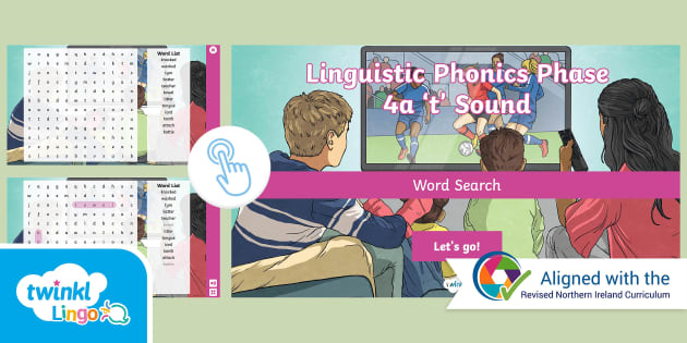 Linguistic Phonics Phase 4a ‘t’ Sound Interactive Word Search