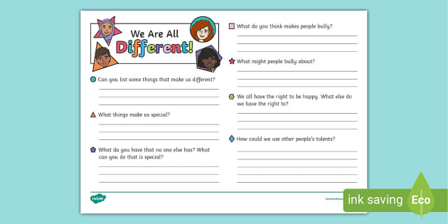 we-are-all-different-racism-worksheets-pdf-teacher-made