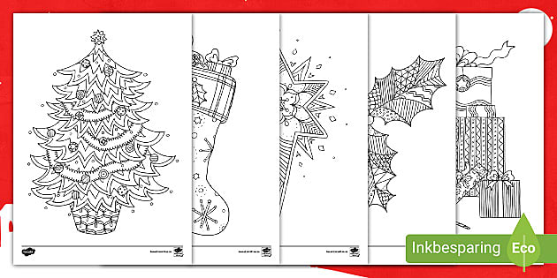 Kersfees Inkleurprente (teacher made) - Twinkl