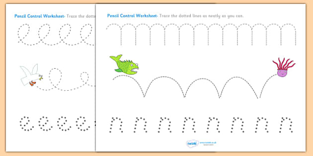 free pencil control worksheets teacher made