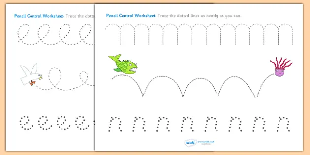 free pencil control worksheets teacher made