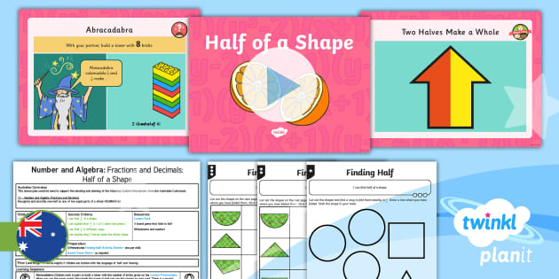 Year 1 Fractions and Decimals Halves (1) Lesson - Twinkl