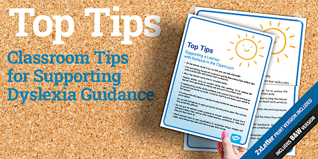 Classroom Tips for Supporting Dyslexia Guidance