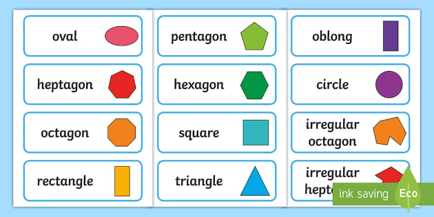 FREE! - 2D Shapes With Irregular Shapes Word Cards - Twinkl