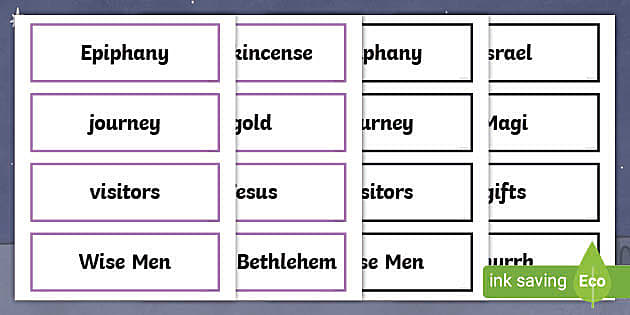 Feast Of Epiphany Word Cards (l'enseignant A Fait) - Twinkl