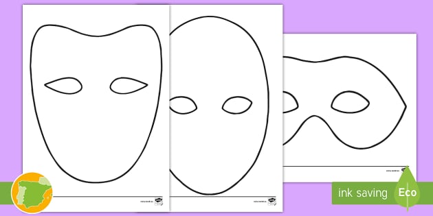lavandería Escéptico Integral Manualidad: Plantillas de máscaras de Carnaval - Twinkl