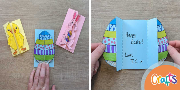 Easter Folding Cards Twinkl Crafts teacher made Twinkl