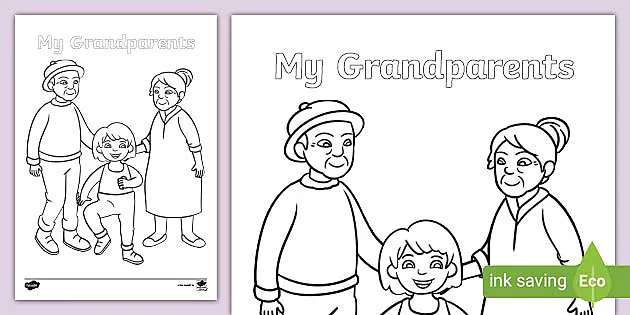 how to draw grandparents day easy step by step | grandparentsday special  drawing | - YouTube