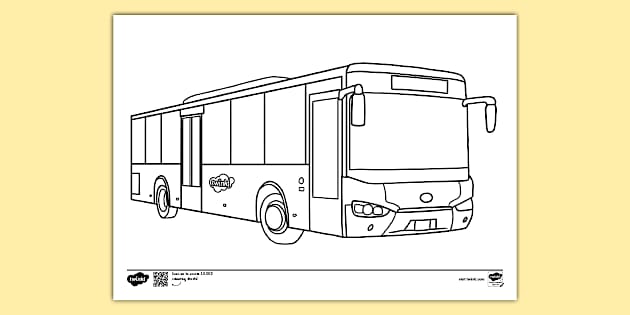 bus coloring page