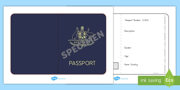 passport template australia Passport passport,   Template australia airline, Australian