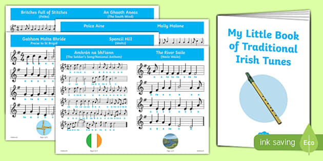 Amazing Grace Easy Tin Whistle  Flute Sheet Music - Irish folk songs