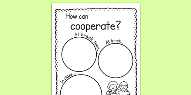 creative writing on cooperation at school