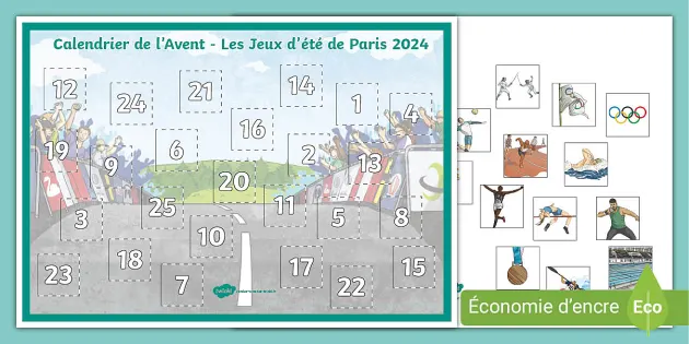 Calendrier de l'Avent - Les Jeux d'été de Paris 2024