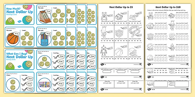 Dollar Up Worksheet, Grocery Items Under $10