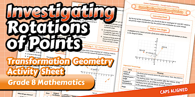 Grade 8 Maths –Term 4 - Investigating Rotations of Points – Activity ...