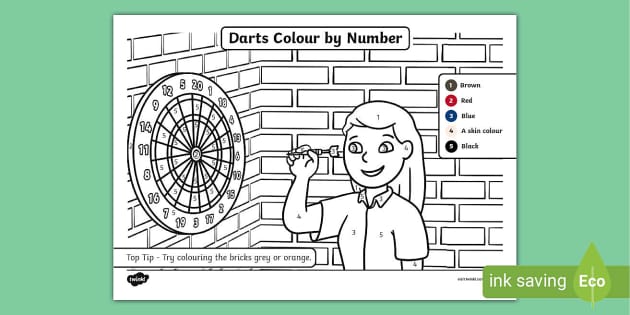 dart board coloring pages