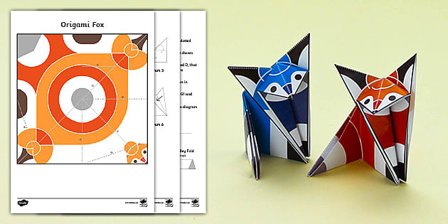 Enkl Origami Fox Printable | Origami Fox (teacher made)