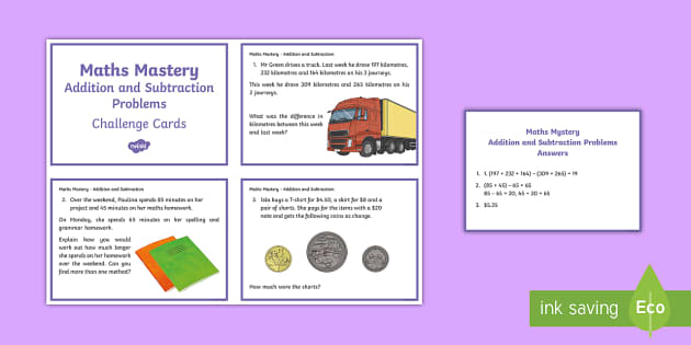 year 6 subtraction problem solving