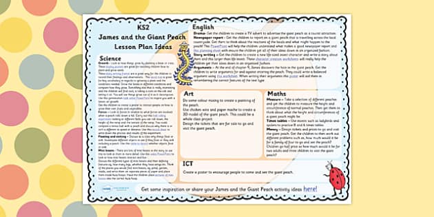 James And The Giant Peach Lesson Plan Ideas Ks2