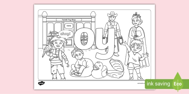 'oy' Sound Loaded Colouring Page (teacher Made) - Twinkl