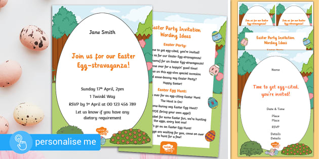 Easter Party Invitation Wording...