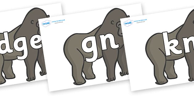 gorilla spelling words alphabet blocks