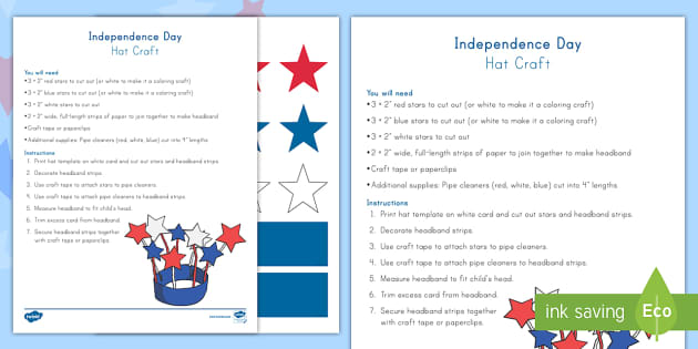 Crayons & Cuties In Kindergarten: 4th of July Hat Craft!