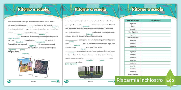 L'estate Vocabolario Illustrato (Teacher-Made) - Twinkl