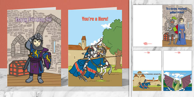 Knights and Castles Greetings Cards | Twinkl Party - Twinkl