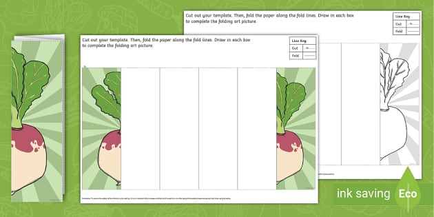 Turnip Folding Art Template (teacher made) - Twinkl