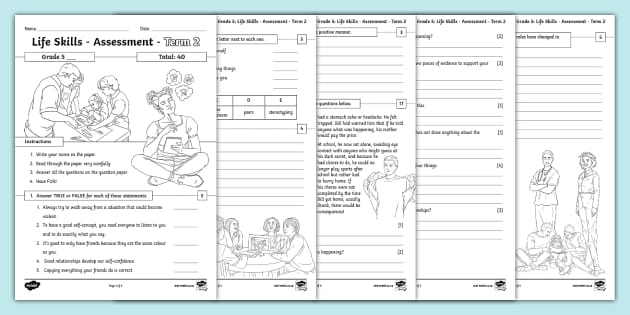 Life Skills Grade 5 Term 2 Exam Papers - Twinkl South Africa