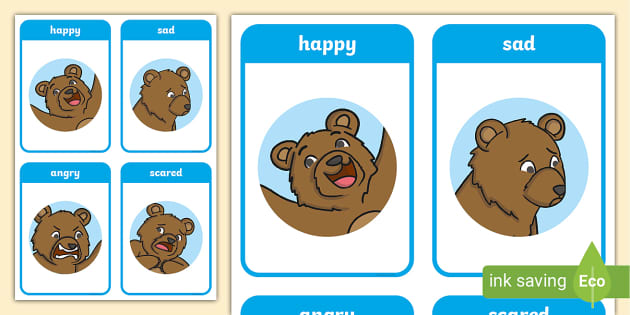 Bear Feelings Cards Printable Free