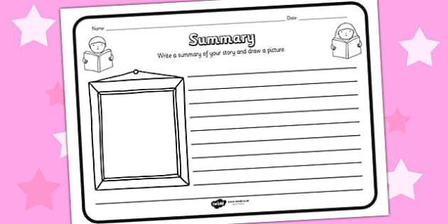 Summary Comprehension Worksheet (teacher made)