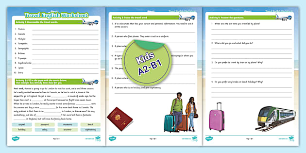 ESL Travel English Worksheet (teacher Made) - Twinkl