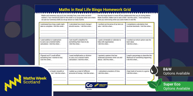 scotland homework grid