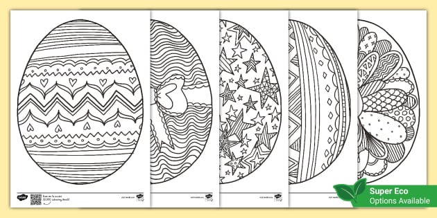 Easter Egg Mindfulness Colouring Pages