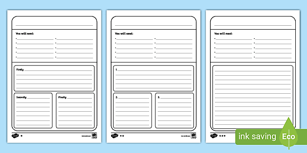 Instructions Template Primary English Resource